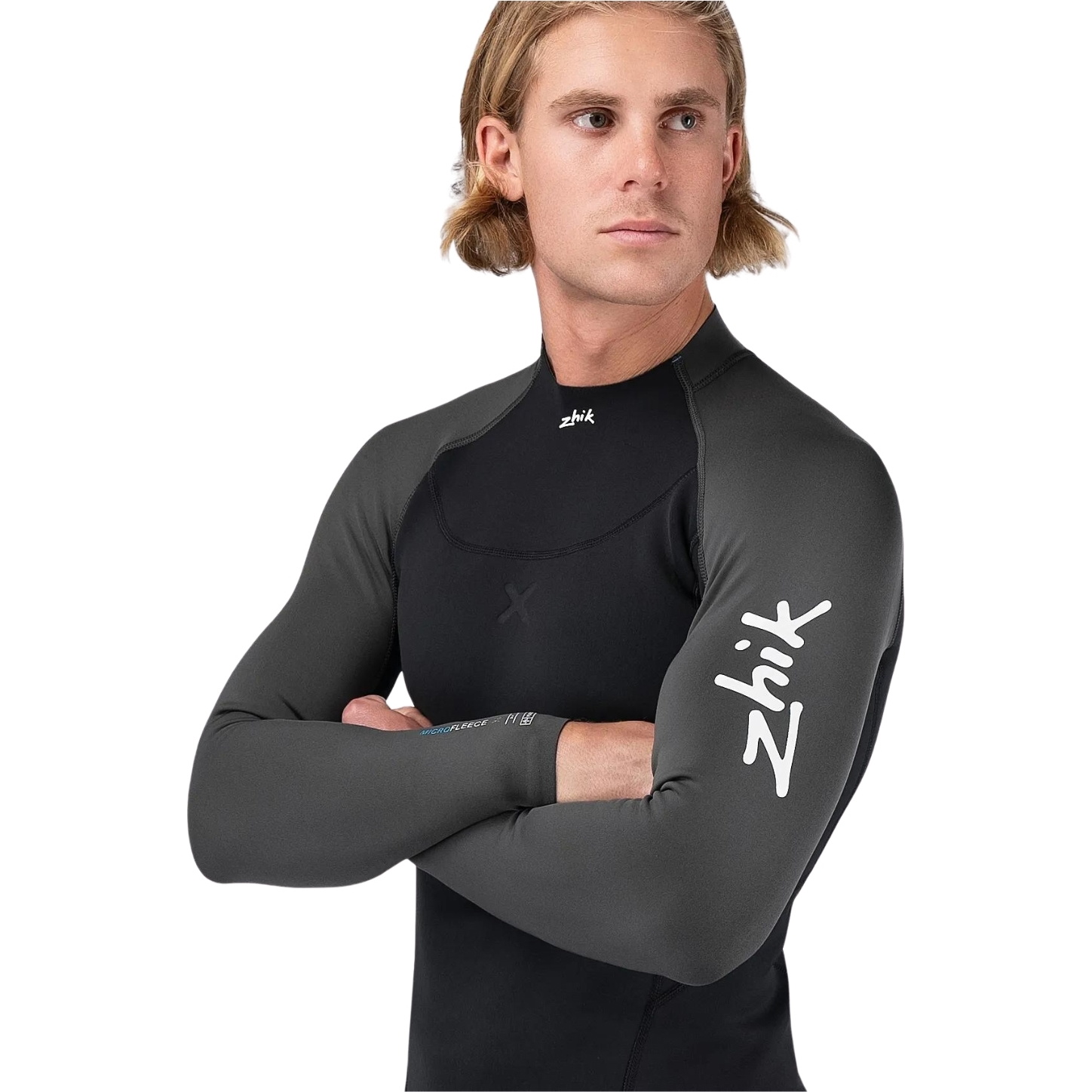 2026 Zhik Heren Microfleece X Neoprene Wetsuit Top DTP-0580-BLK - Black
